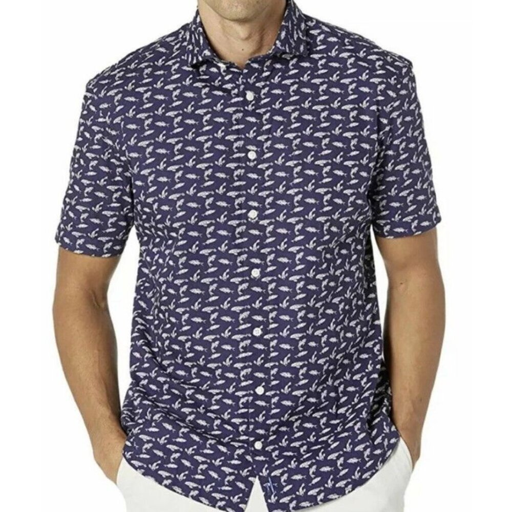 JOHNNIE-O TOTTENHAM HANGIN' OUT BUTTON DOWN SHIRT IN WAKE SIZE M MEDIUM TROPICAL